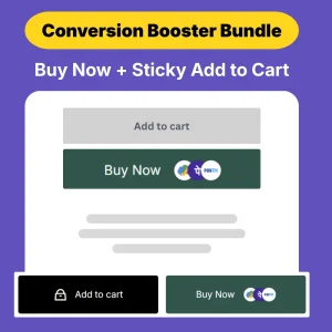 Bottom Menu - Shopify (2) Conversion Booster Bundle - Buy Now Button + Sticky Add to Cart