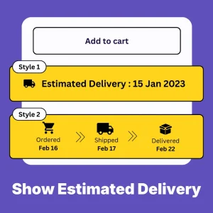 Estimated Delivery Date Widget - Woocommerce with Settings