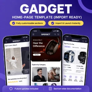 Gadget/Electronics Store Home Page Template