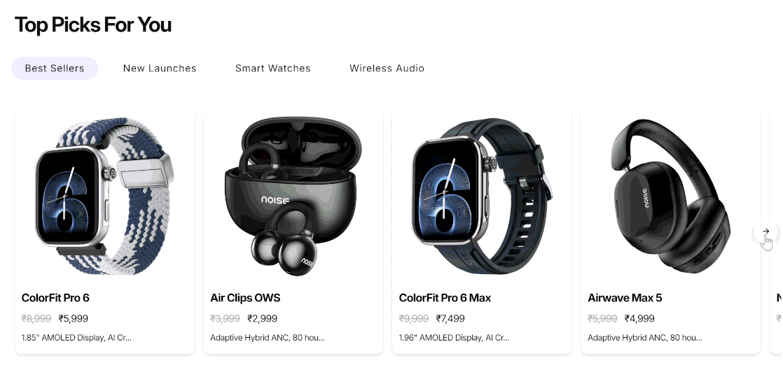 Electronics/Gadget Store Home Page Template - tabbed collections