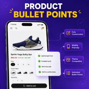 Product Bullet Points - Shopify