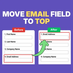 Move Email Field on Top Move Email Field on Top