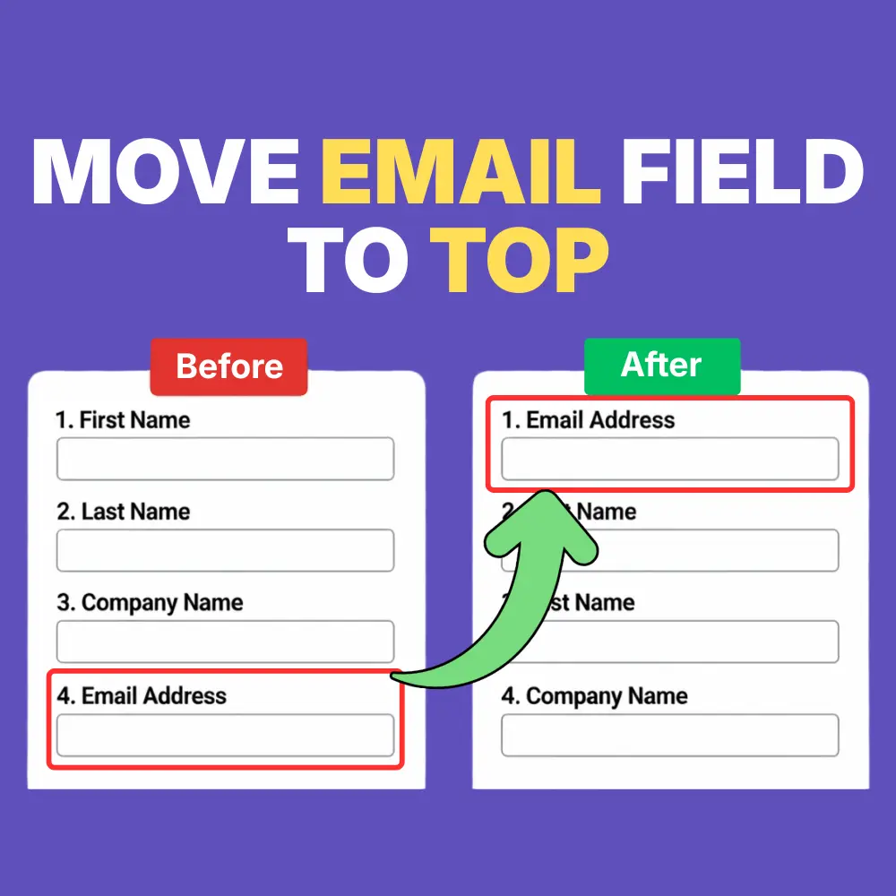 Move Email Field on Top